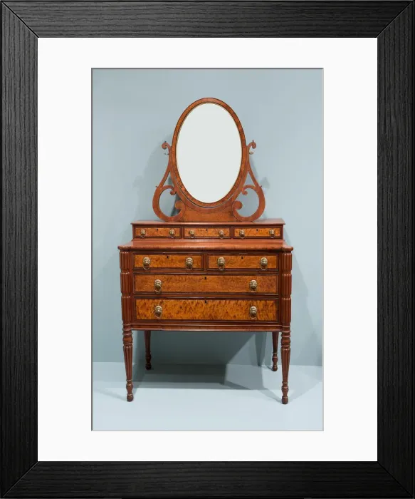 Framed Print : Chest of Drawers with Dressing Glass, c. 1815. Creator: Workshop of Thomas Seymour Framed Print : Chest of Drawers with Dressing Glass, c. 1815. Creator: Workshop of Thomas Seymour