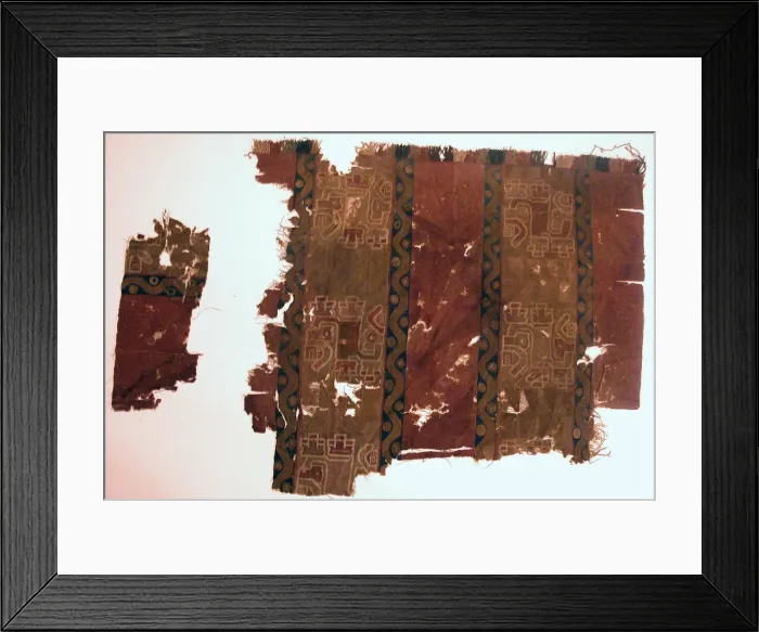 Framed Print : Fragments (From a Tunic), Peru, A. D. 600 / 800. Creator: Unknown Framed Print : Fragments (From a Tunic), Peru, A. D. 600 / 800. Creator: Unknown