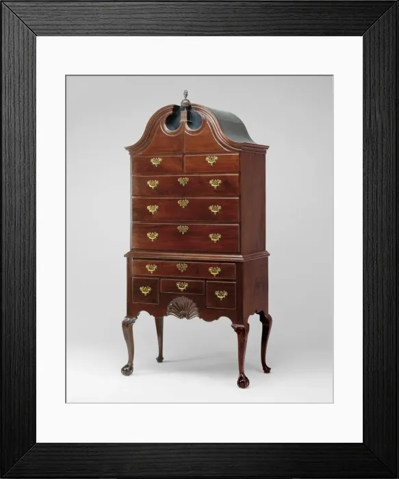 Framed Print : High Chest of Drawers, 1755 / 85. Creator: John Goddard Framed Print : High Chest of Drawers, 1755 / 85. Creator: John Goddard