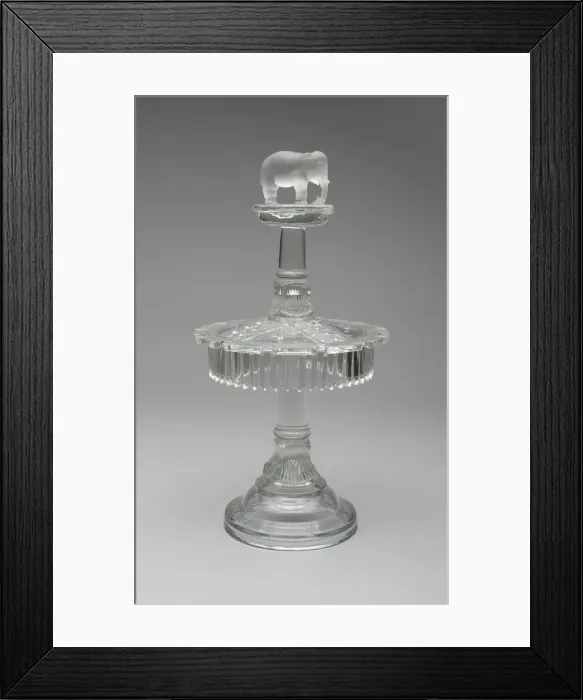Framed Print : Jumbo / Elephant pattern spoon rack, 1883 / 5. Creator: Canton Glass Company Framed Print : Jumbo / Elephant pattern spoon rack, 1883 / 5. Creator: Canton Glass Company