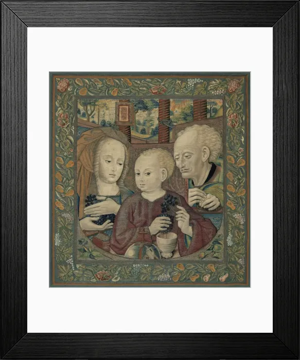 Framed Print : The Holy Family with the Infant Christ Pressing the Wine of the Eucharist, 1485 / 1525 Framed Print : The Holy Family with the Infant Christ Pressing the Wine of the Eucharist, 1485 / 1525