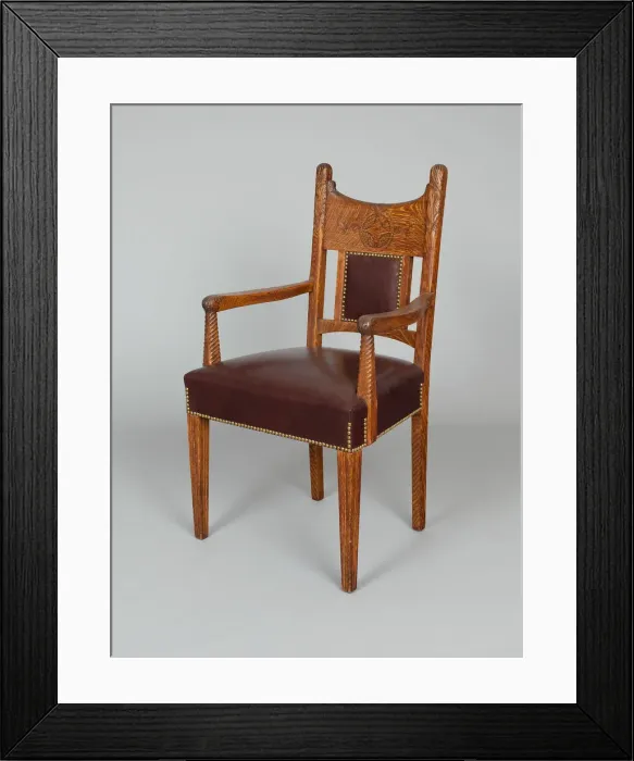 Framed Print : Armchair, c. 1885. Creator: A. H. Davenport & Co Framed Print : Armchair, c. 1885. Creator: A. H. Davenport & Co