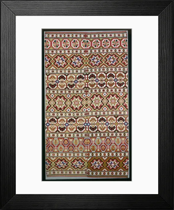 Framed Print : Panel (Furnishing Fabric), Sweden, 19th century. Creator: Unknown Framed Print : Panel (Furnishing Fabric), Sweden, 19th century. Creator: Unknown