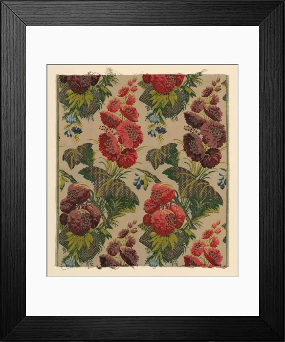 Framed Print : Panel (Furnishing Fabric), France, c. 1734 / 35. Creator: Unknown Framed Print : Panel (Furnishing Fabric), France, c. 1734 / 35. Creator: Unknown