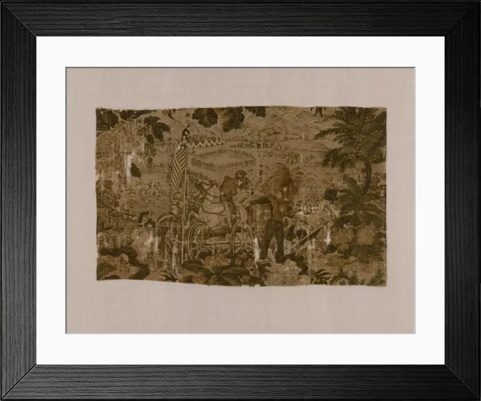 Framed Print : Panel (Furnishing Fabric), United States, 1848 / 50. Creator: Unknown Framed Print : Panel (Furnishing Fabric), United States, 1848 / 50. Creator: Unknown