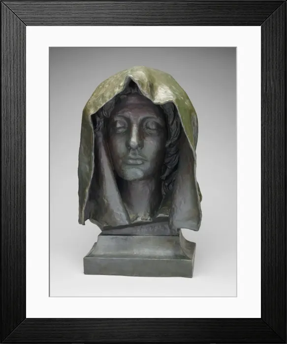 Framed Print : Bust from the Adams Memorial, Modeled 1892-93, cast 1912. Creator: Augustus Saint-Gaudens Framed Print : Bust from the Adams Memorial, Modeled 1892-93, cast 1912. Creator: Augustus Saint-Gaudens