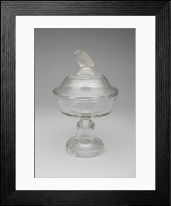 Framed Print : Old Abe / Frosted Eagle pattern covered compote on pedestal, 1880 / 90 Framed Print : Old Abe / Frosted Eagle pattern covered compote on pedestal, 1880 / 90