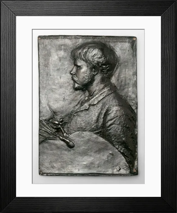 Framed Print : Jules Bastien-Lepage, Modeled 1880, cast in copper and bronze 1881 Framed Print : Jules Bastien-Lepage, Modeled 1880, cast in copper and bronze 1881