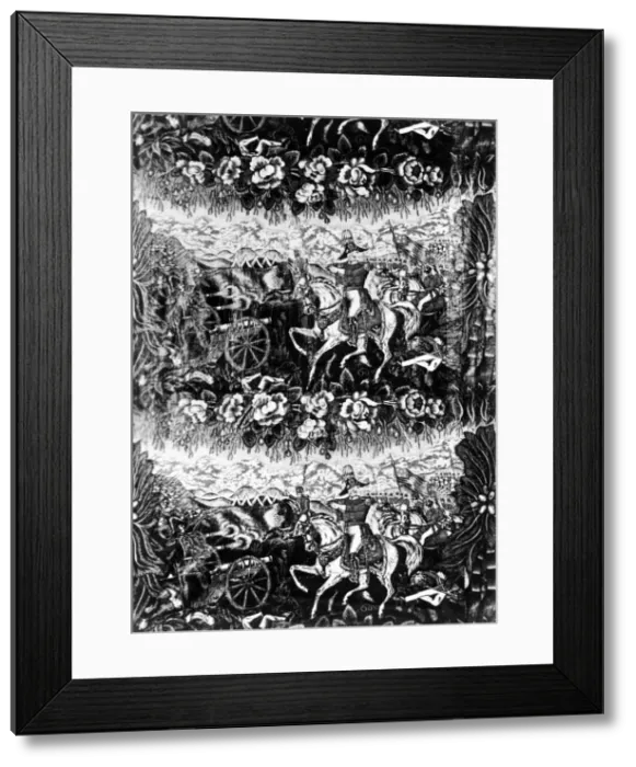 Framed Print : General Taylor at the Battle of Resaca de la Palma (Furnishing Fabric), United States Framed Print : General Taylor at the Battle of Resaca de la Palma (Furnishing Fabric), United States