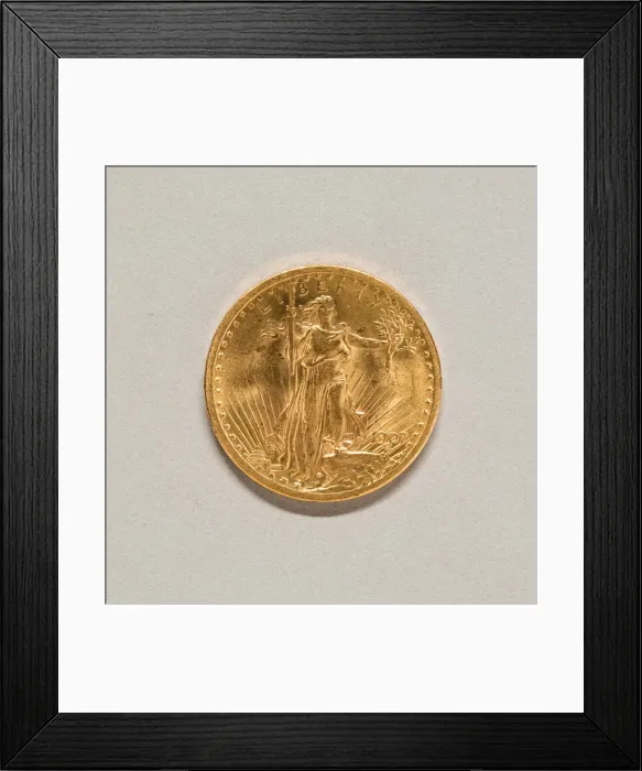 Framed Print : United States Twenty Dollar Coin, 1907. Creator: Augustus Saint-Gaudens