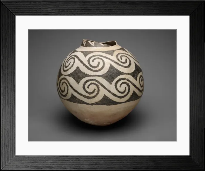 Framed Print : Storage Jar with Horizontal Bands of Interlocking Scrolls, A. D. 875 / 1130 Framed Print : Storage Jar with Horizontal Bands of Interlocking Scrolls, A. D. 875 / 1130