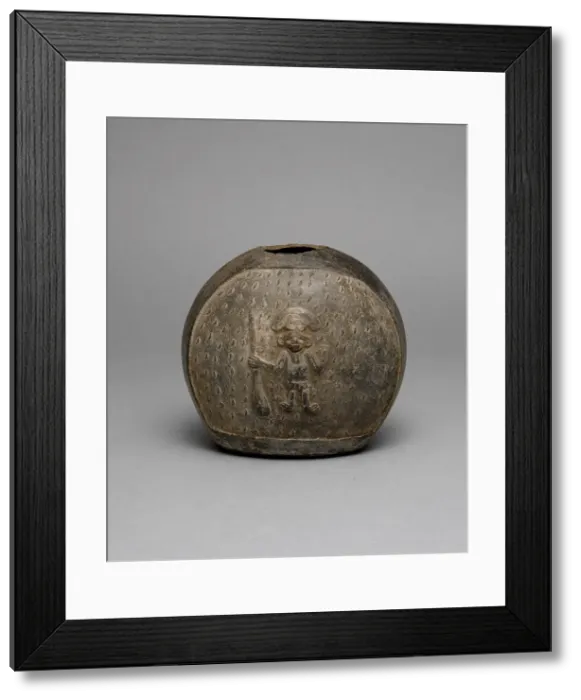 Framed Print : Fragment of a Blackware Vessel with a Relief Depicting a Warrior, A. D. 1200 / 1450 Framed Print : Fragment of a Blackware Vessel with a Relief Depicting a Warrior, A. D. 1200 / 1450