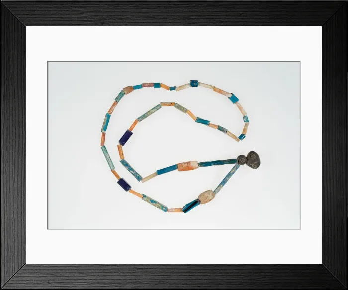 Framed Print : Necklace Strung with Indigenous and Imported Beads, c. 10th / 16th century Framed Print : Necklace Strung with Indigenous and Imported Beads, c. 10th / 16th century