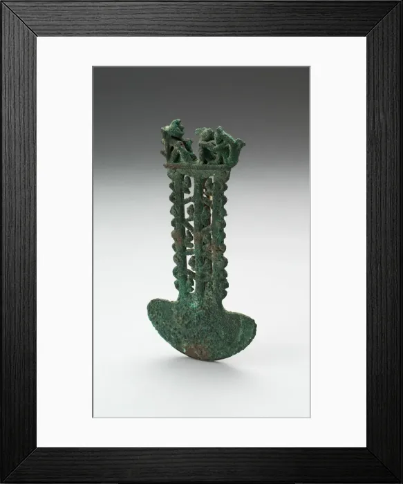 Framed Print : Ceremonial Knife (Tumi) With Figural Scene and Zoomorphic Figures, A. D. 1100 / 1470 Framed Print : Ceremonial Knife (Tumi) With Figural Scene and Zoomorphic Figures, A. D. 1100 / 1470