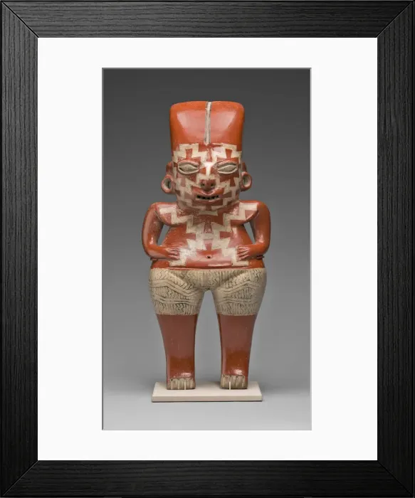 Framed Print : Female Figure with Bold, Geometric Face and Body Paint, 200 / 100 B. C. Creator: Unknown Framed Print : Female Figure with Bold, Geometric Face and Body Paint, 200 / 100 B. C. Creator: Unknown