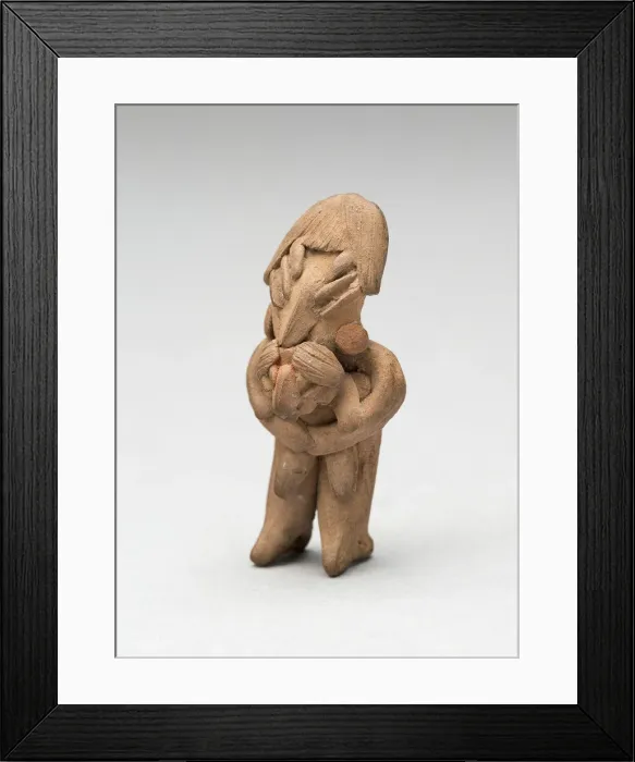 Framed Print : Standing Female Holding a Child in Her Arms, 500 B. C. / 300 B. C. Creator: Unknown Framed Print : Standing Female Holding a Child in Her Arms, 500 B. C. / 300 B. C. Creator: Unknown