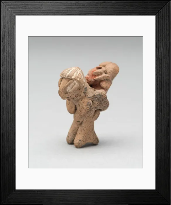 Framed Print : Figurine Depicting a Female Carrying a Child, 500 B. C. / 300 B. C. Creator: Unknown Framed Print : Figurine Depicting a Female Carrying a Child, 500 B. C. / 300 B. C. Creator: Unknown