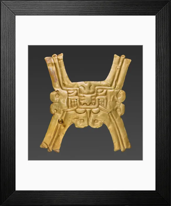 Framed Print : Gold Pectoral with Zoomorphic Face, c. 500 B. C. Creator: Unknown Framed Print : Gold Pectoral with Zoomorphic Face, c. 500 B. C. Creator: Unknown