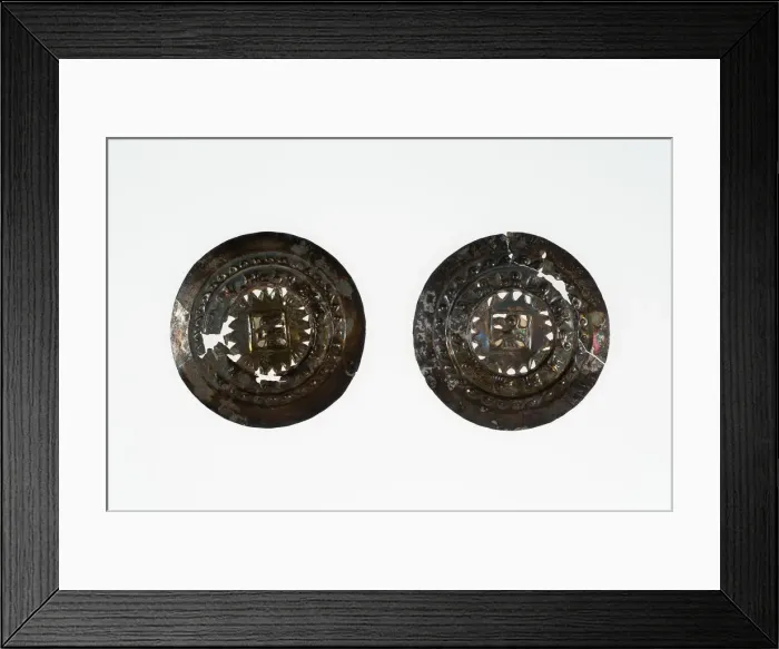 Framed Print : Pair of Ear Spools, A. D. 1100 / 1470. Creator: Unknown Framed Print : Pair of Ear Spools, A. D. 1100 / 1470. Creator: Unknown