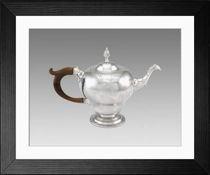 Framed Print : Teapot, 1761 / 74. Creator: Benjamin Burt Framed Print : Teapot, 1761 / 74. Creator: Benjamin Burt