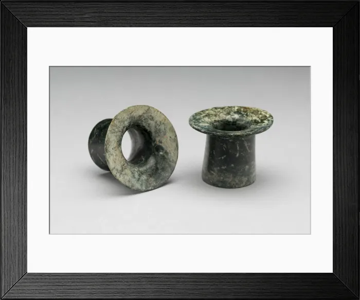 Framed Print : Pair of Ear Spools, A. D. 250 / 900. Creator: Unknown Framed Print : Pair of Ear Spools, A. D. 250 / 900. Creator: Unknown