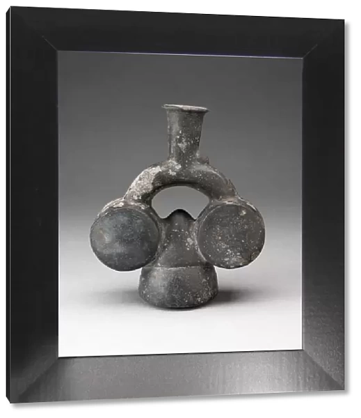 Stirrup Spout Vessel in the Form of Two Drums, A. D. 1200  /  1450. Creator: Unknown