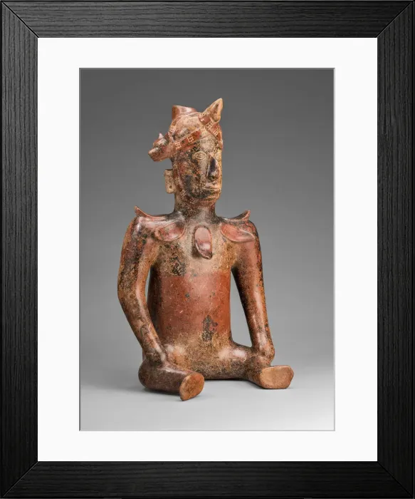Framed Print : Figure of a Seated Chieftain, 100 B. C. / A. D. 250. Creator: Unknown Framed Print : Figure of a Seated Chieftain, 100 B. C. / A. D. 250. Creator: Unknown