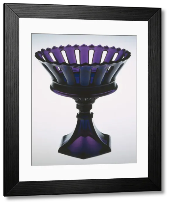 Framed Print : Compote on Stand, 1845 / 60. Creator: Boston and Sandwich Glass Company Framed Print : Compote on Stand, 1845 / 60. Creator: Boston and Sandwich Glass Company