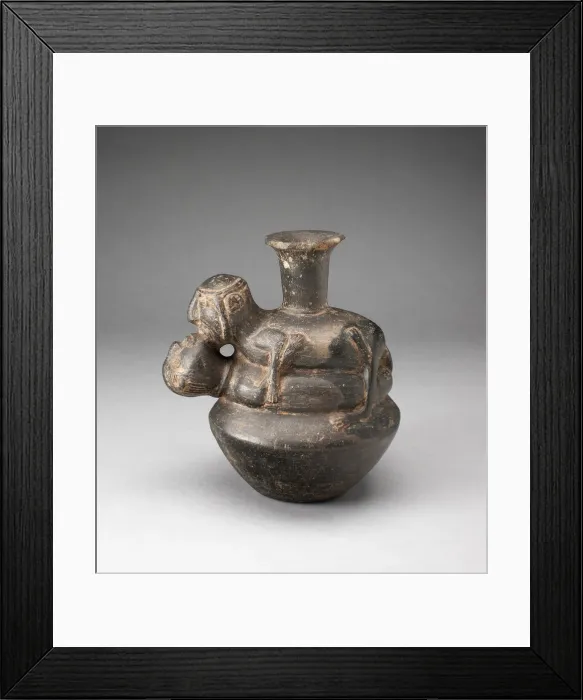 Framed Print : Bottle in the Form of an Amorous Couple, A. D. 1200 / 1450. Creator: Unknown Framed Print : Bottle in the Form of an Amorous Couple, A. D. 1200 / 1450. Creator: Unknown