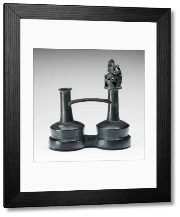 Framed Print : Double Vessel with a Foot-Massage Scene, A. D. 1200 / 1450. Creator: Unknown Framed Print : Double Vessel with a Foot-Massage Scene, A. D. 1200 / 1450. Creator: Unknown
