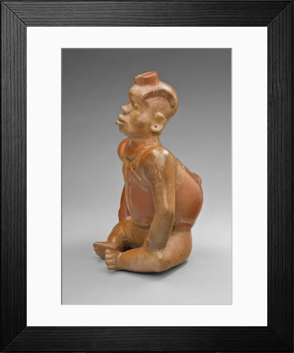 Framed Print : Vessel in the Form of a Seated Hunchback, 100 B. C. / A. D. 250. Creator: Unknown Framed Print : Vessel in the Form of a Seated Hunchback, 100 B. C. / A. D. 250. Creator: Unknown