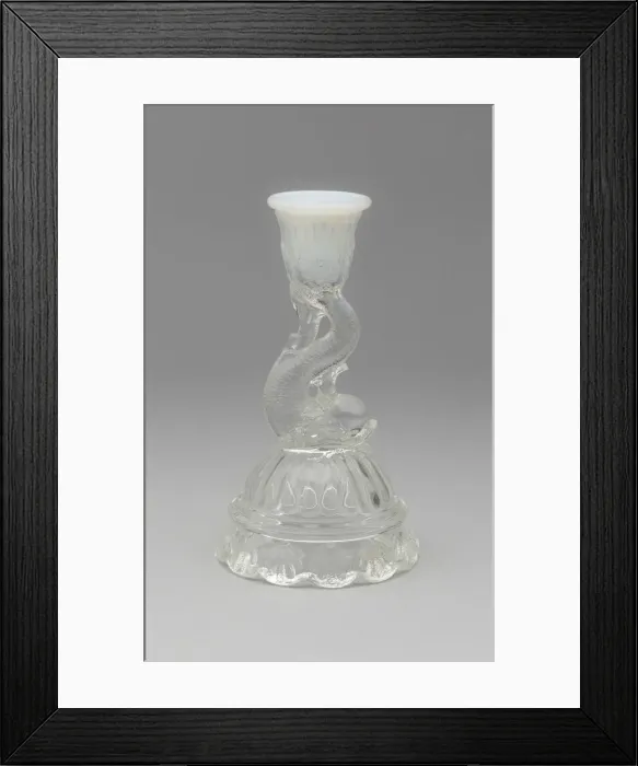 Framed Print : Candlestick, 1850 / 70. Creator: Boston and Sandwich Glass Company Framed Print : Candlestick, 1850 / 70. Creator: Boston and Sandwich Glass Company