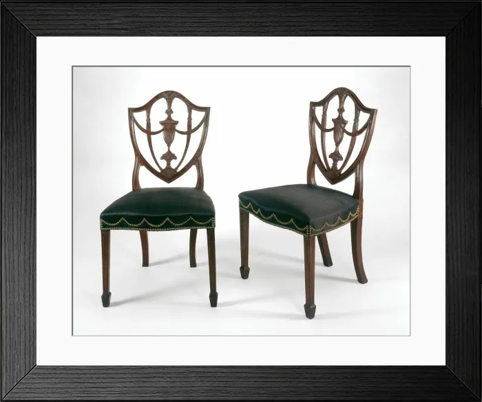 Framed Print : Pair of Side Chairs, 1794 / 99. Creator: Samuel McIntire Framed Print : Pair of Side Chairs, 1794 / 99. Creator: Samuel McIntire