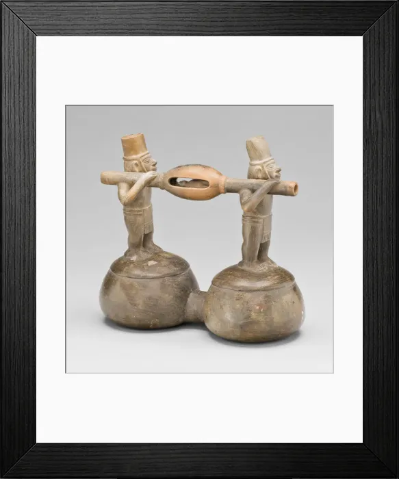 Framed Print : Double Vessel Representing a Funeral Procession, A. D. 1200 / 1450. Creator: Unknown Framed Print : Double Vessel Representing a Funeral Procession, A. D. 1200 / 1450. Creator: Unknown