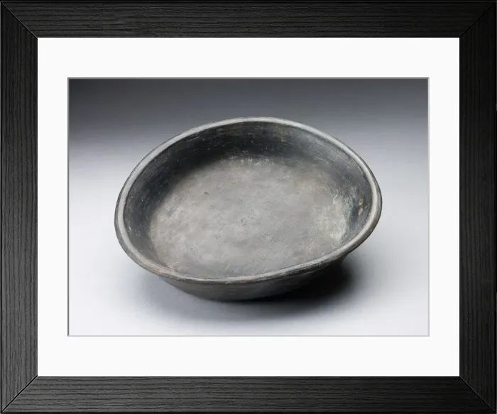 Framed Print : Blackware Plate, A. D. 1000 / 1400. Creator: Unknown Framed Print : Blackware Plate, A. D. 1000 / 1400. Creator: Unknown