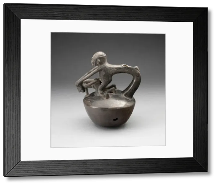 Framed Print : Stirrup Spout Vessel Depicting Erotic Scene, A. D. 1100 / 1470. Creator: Unknown Framed Print : Stirrup Spout Vessel Depicting Erotic Scene, A. D. 1100 / 1470. Creator: Unknown