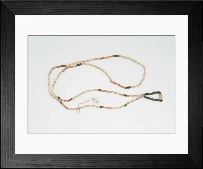 Framed Print : Necklace Strung with Shell and Ceramic Beads, c. 10th / 16th century. Creator: Unknown Framed Print : Necklace Strung with Shell and Ceramic Beads, c. 10th / 16th century. Creator: Unknown