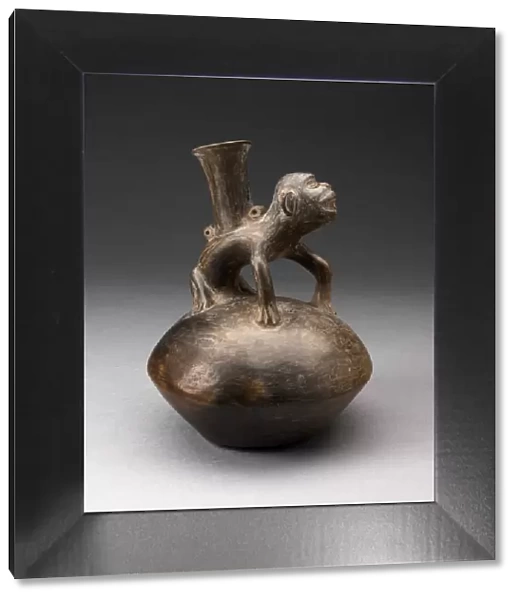 Single-Spout Vessel with a Monkey Standing on Top, A. D. 1200  /  1470. Creator: Unknown
