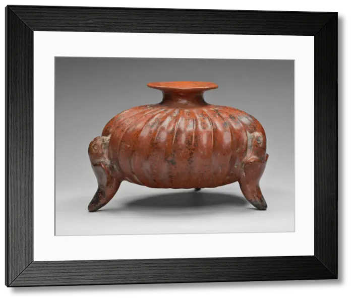 Framed Print : Vessel in the Form of a Squash with Parrot Supports, A. D. 1 / 200. Creator: Unknown Framed Print : Vessel in the Form of a Squash with Parrot Supports, A. D. 1 / 200. Creator: Unknown