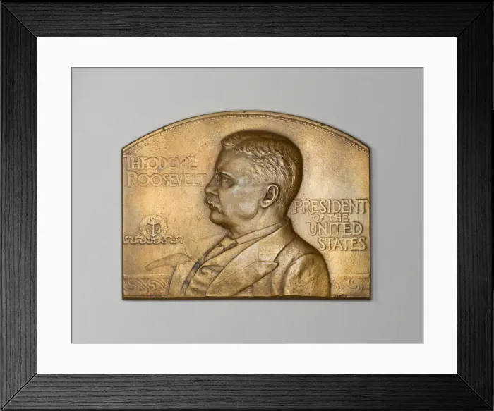 Framed Print : Medal with portrait of US president Theodore Roosevelt, 1907. Creator: Morgan Framed Print : Medal with portrait of US president Theodore Roosevelt, 1907. Creator: Morgan