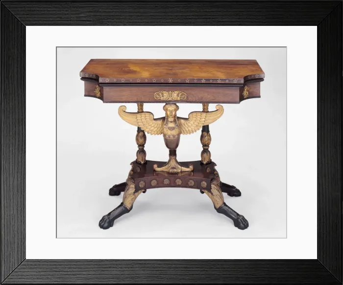Framed Print : Card Table, c. 1815. Creator: Charles-HonoreLannuier Framed Print : Card Table, c. 1815. Creator: Charles-HonoreLannuier