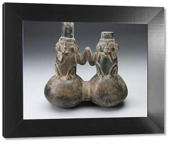 Double Vessel in the Form of Two Figures Drinking and Holding Hands, A. D. 1000  /  1400