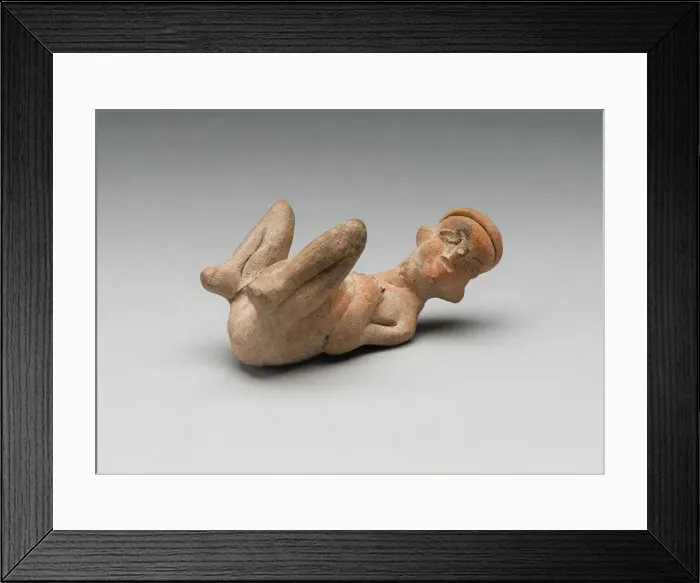 Framed Print : Seated Female Figure Giving Birth, c. A. D. 200. Creator: Unknown Framed Print : Seated Female Figure Giving Birth, c. A. D. 200. Creator: Unknown