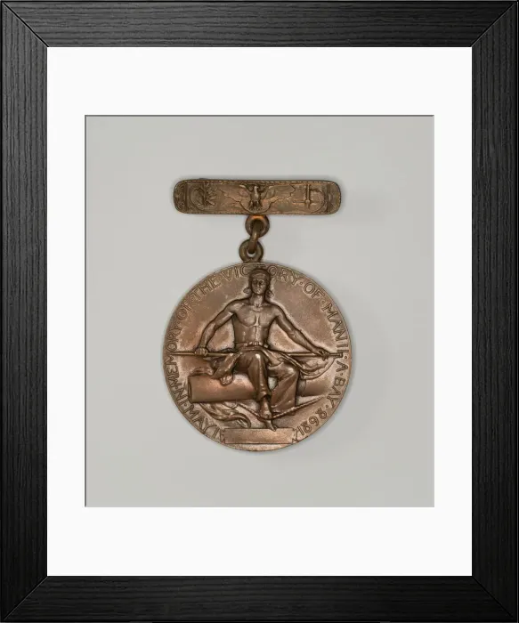 Framed Print : Dewey medal, c. 1898. Creator: Tiffany & Co Framed Print : Dewey medal, c. 1898. Creator: Tiffany & Co