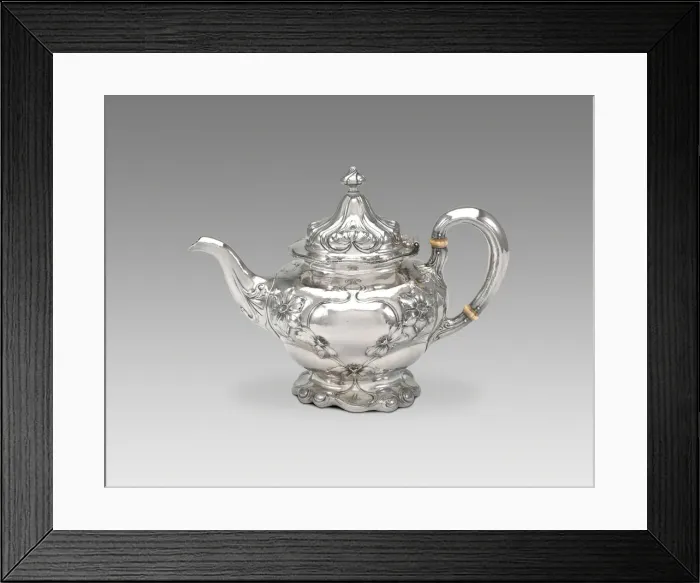 Framed Print : Teapot (part of a set), 1900. Creator: Gorham Manufacturing Company Framed Print : Teapot (part of a set), 1900. Creator: Gorham Manufacturing Company