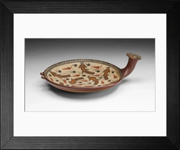 Framed Print : Minitature Tray Depicting Suche Fish and Peppers, A. D. 1450 / 1532. Creator: Unknown Framed Print : Minitature Tray Depicting Suche Fish and Peppers, A. D. 1450 / 1532. Creator: Unknown