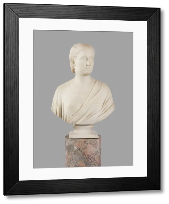 Framed Print : Mrs. Potter Palmer, 1871. Creator: Hiram Powers Framed Print : Mrs. Potter Palmer, 1871. Creator: Hiram Powers