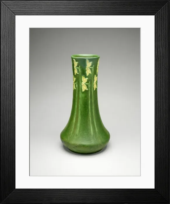 Framed Print : Vase, 1903 / 9. Creators: Grueby Faience Company, George Prentiss Kendrick, Eva Russell Framed Print : Vase, 1903 / 9. Creators: Grueby Faience Company, George Prentiss Kendrick, Eva Russell