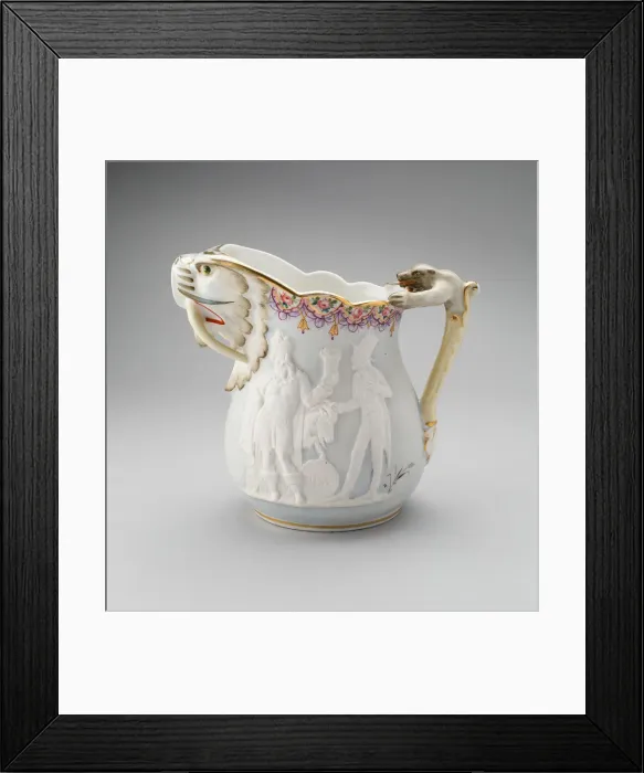 Framed Print : Bar Pitcher, c. 1880. Creator: Union Porcelain Works Framed Print : Bar Pitcher, c. 1880. Creator: Union Porcelain Works