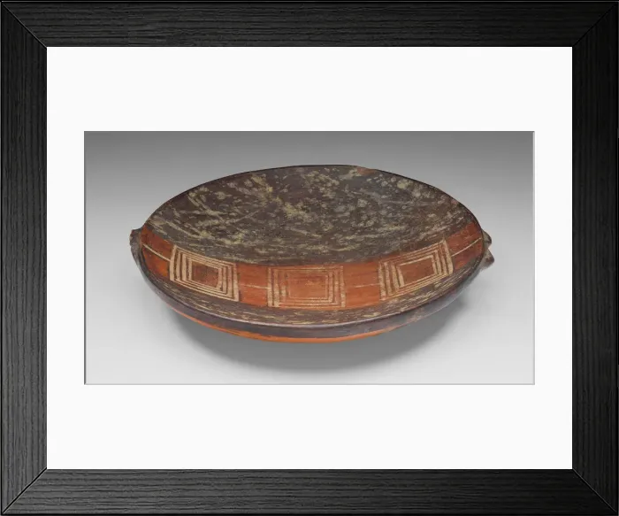 Framed Print : Miniature Tray with Geometric Pattern, A. D. 1450 / 1532. Creator: Unknown Framed Print : Miniature Tray with Geometric Pattern, A. D. 1450 / 1532. Creator: Unknown